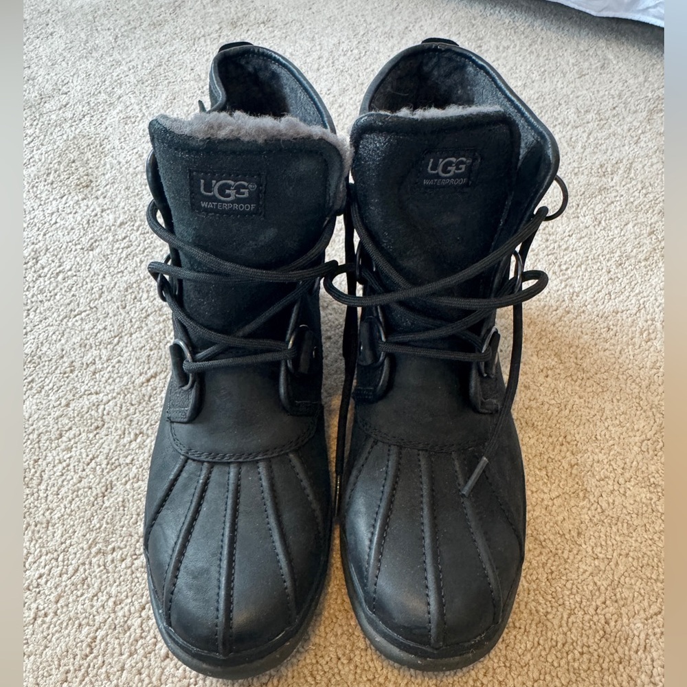 UGG Cecile Waterproof Duck Snow Boots Black